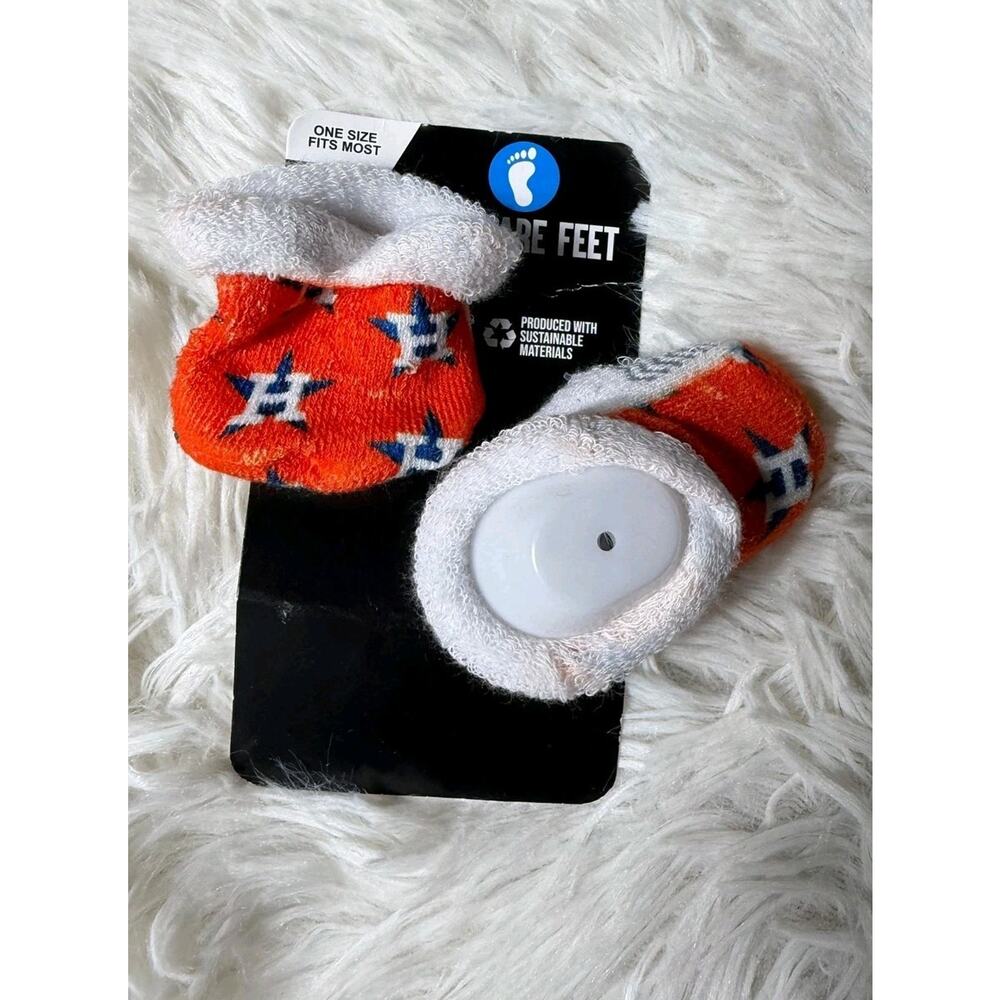 Houston Astros Socks Boys One Size Orange MLB Baseball For Bare Feet Infant